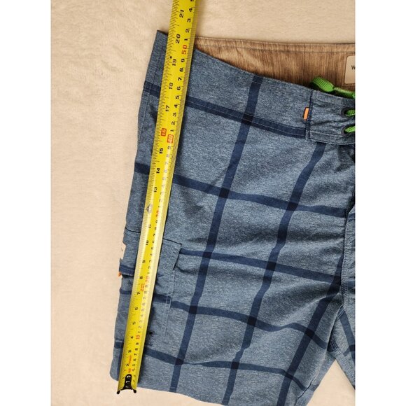 Quiksilver Boardshorts Mens 38 Blue Hybrid Swim Trunks Bathing Suit Waterman - Picture 13 of 13